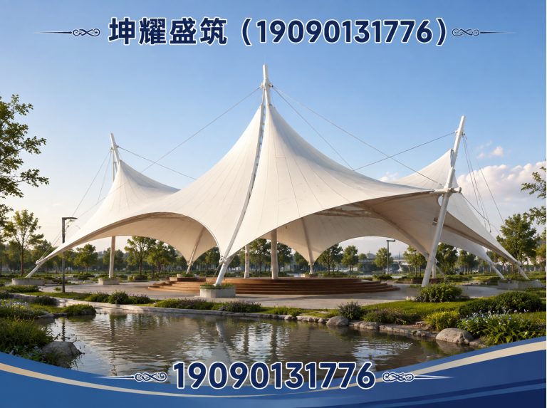 且末县膜结构停车棚展示图